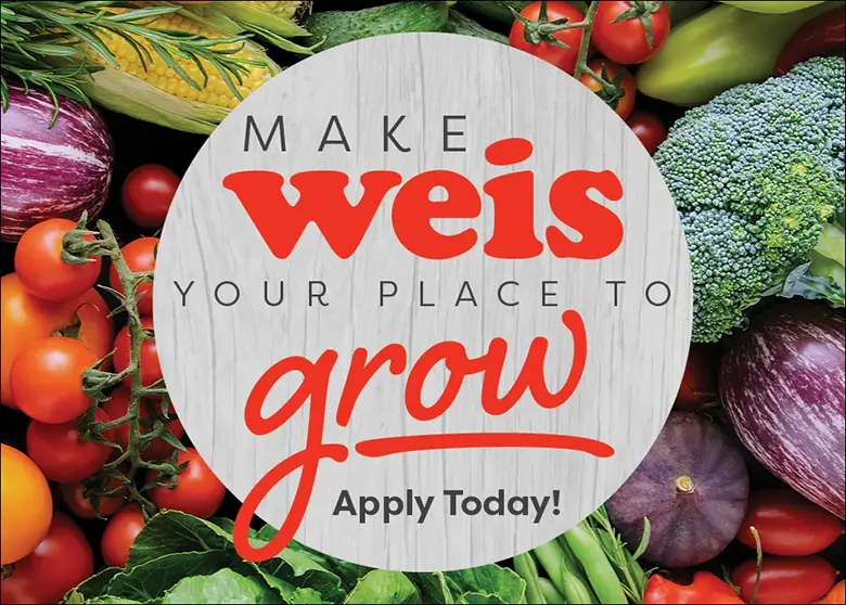 Careers at Weis Markets banner with a call to apply now.